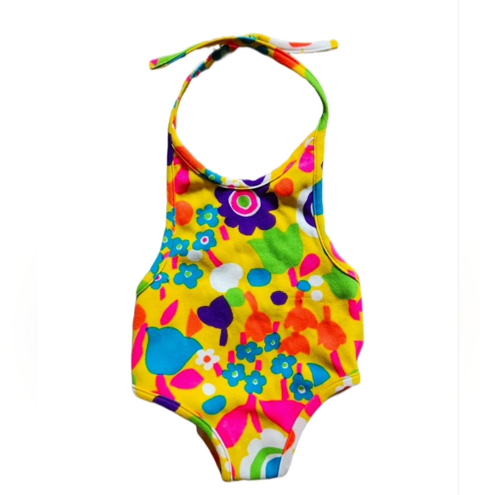 Vintage Baby Girl's Swimsuit One Piece Floral Print Classix of Miami